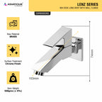 Asiatique Bib Cock Long Body With Wall Flange (L-004), Lenz Series Premium CP Bath Fittings & Faucets