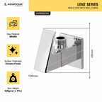 Asiatique Angle Cock With Wall Flange (L-005), Lenz Series Premium CP Bath Fittings & Faucets