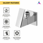 Asiatique Angle Cock With Wall Flange (L-005), Lenz Series Premium CP Bath Fittings & Faucets