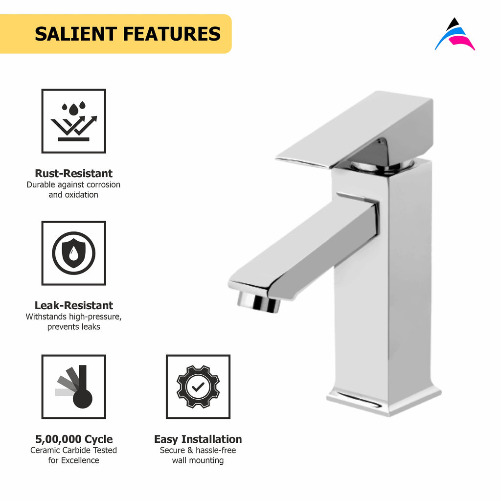 Asiatique S/L Basin Mixer With Braided Hoses (L-009), Lenz Series Premium CP Bath Fittings & Faucets