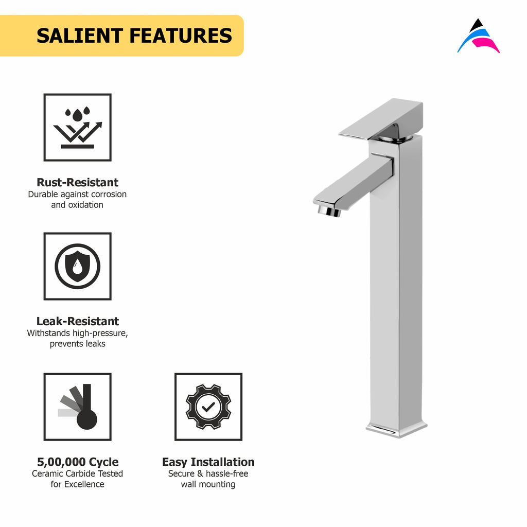 Asiatique S/L Basin Mixer With Extended Braided Hoses (L-009EX), Lenz Series Premium CP Bath Fittings & Faucets