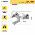 Asiatique Wall Mixer Non-Telephonic Wall Mounted (L-014), Lenz Series Premium CP Bath Fittings & Faucets