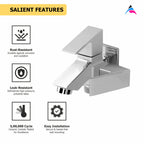 Asiatique 2 in 1 Bib Cock With Wall Flange (L-015), Lenz Series Premium CP Bath Fittings & Faucets