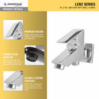 Asiatique S/L 2 in 1 Bib Cock With Wall Flange (L-015 S/L), Lenz Series Premium CP Bath Fittings & Faucets
