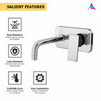 Asiatique S/L Basin Mixer Wall Mounted Upper Part (L-019U), Lenz Series Premium CP Bath Fittings & Faucets