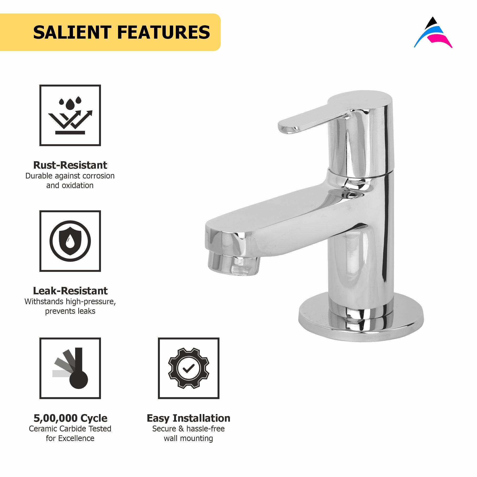 Asiatique Pillar Cock (LI-000), LIVA Series Kitchen & Bathroom Faucets | Premium Modern Tap Collection