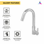 Asiatique Pillar Cock With Swivel 'J' Spout (LI-002), LIVA Series Kitchen & Bathroom Faucets | Premium Modern Tap Collection