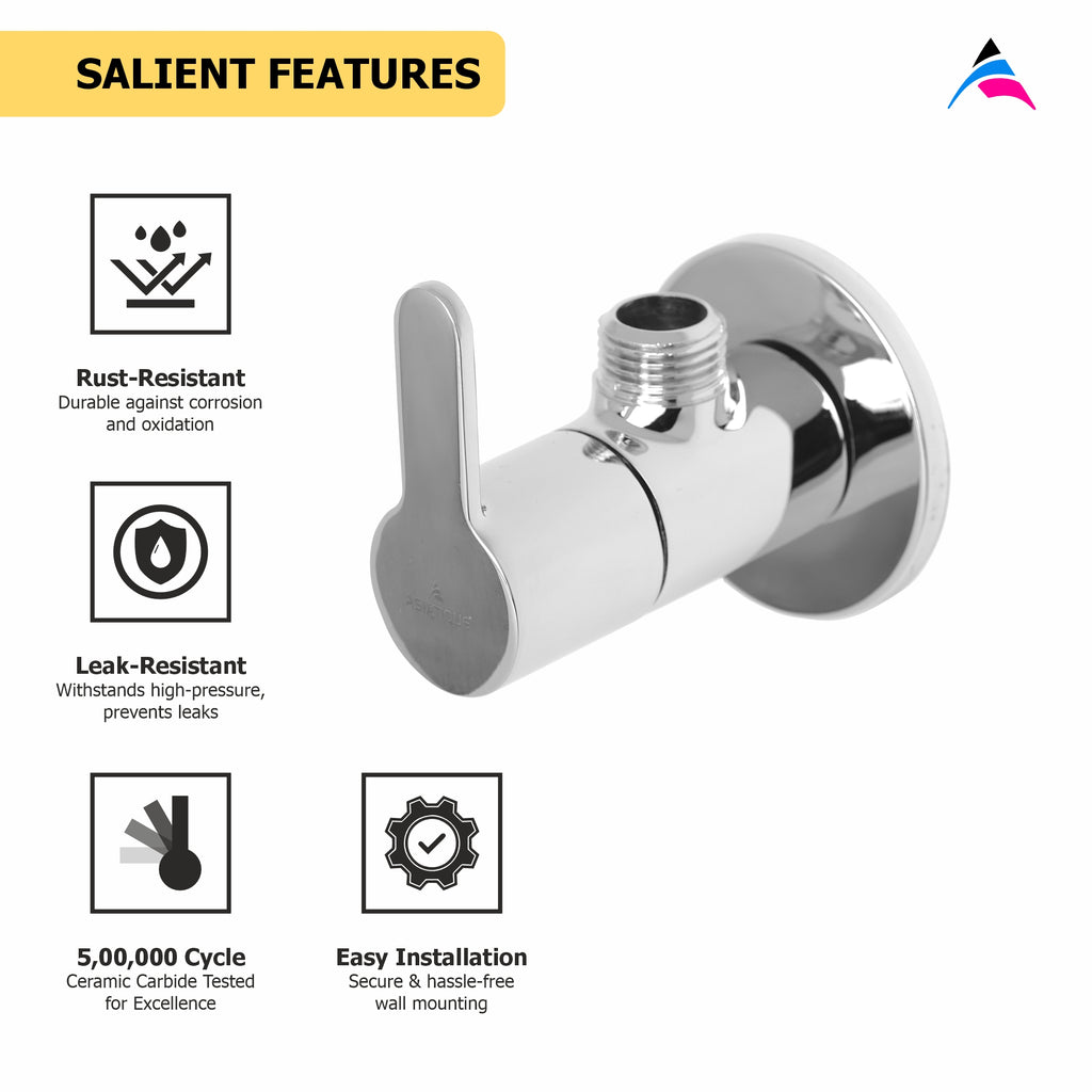 Asiatique Angle Cock With Wall Flange (LI-005), LIVA Series Kitchen & Bathroom Faucets | Premium Modern Tap Collection