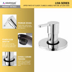 Asiatique Upper Parts Kit Glassy, Flange & Handle for Con. & Flush Cock (LI-021U), LIVA Series Kitchen & Bathroom Faucets | Premium Modern Tap Collection