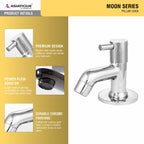 Asiatique Pillar Cock (MN-000), MOON Series Bathroom & Kitchen Faucets | Premium Modern Tap Collection