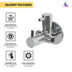 Asiatique 2 Way Angle Cock (MN-005TW), MOON Series Bathroom & Kitchen Faucets | Premium Modern Tap Collection