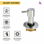 Asiatique Concealed Stop Cock 15mm (MN-006), MOON Series Bathroom & Kitchen Faucets | Premium Modern Tap Collection
