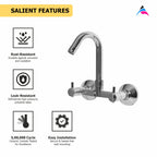 Asiatique Sink Mixer ‘J’ Spout (MN-013), MOON Series Bathroom & Kitchen Faucets | Premium Modern Tap Collection
