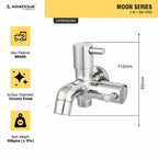 Asiatique 2 in 1 Bib Cock (MN-015), MOON Series Bathroom & Kitchen Faucets | Premium Modern Tap Collection