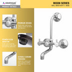Asiatique Wall Mixer With ‘L’ Bend (MN-017L), MOON Series Bathroom & Kitchen Faucets | Premium Modern Tap Collection