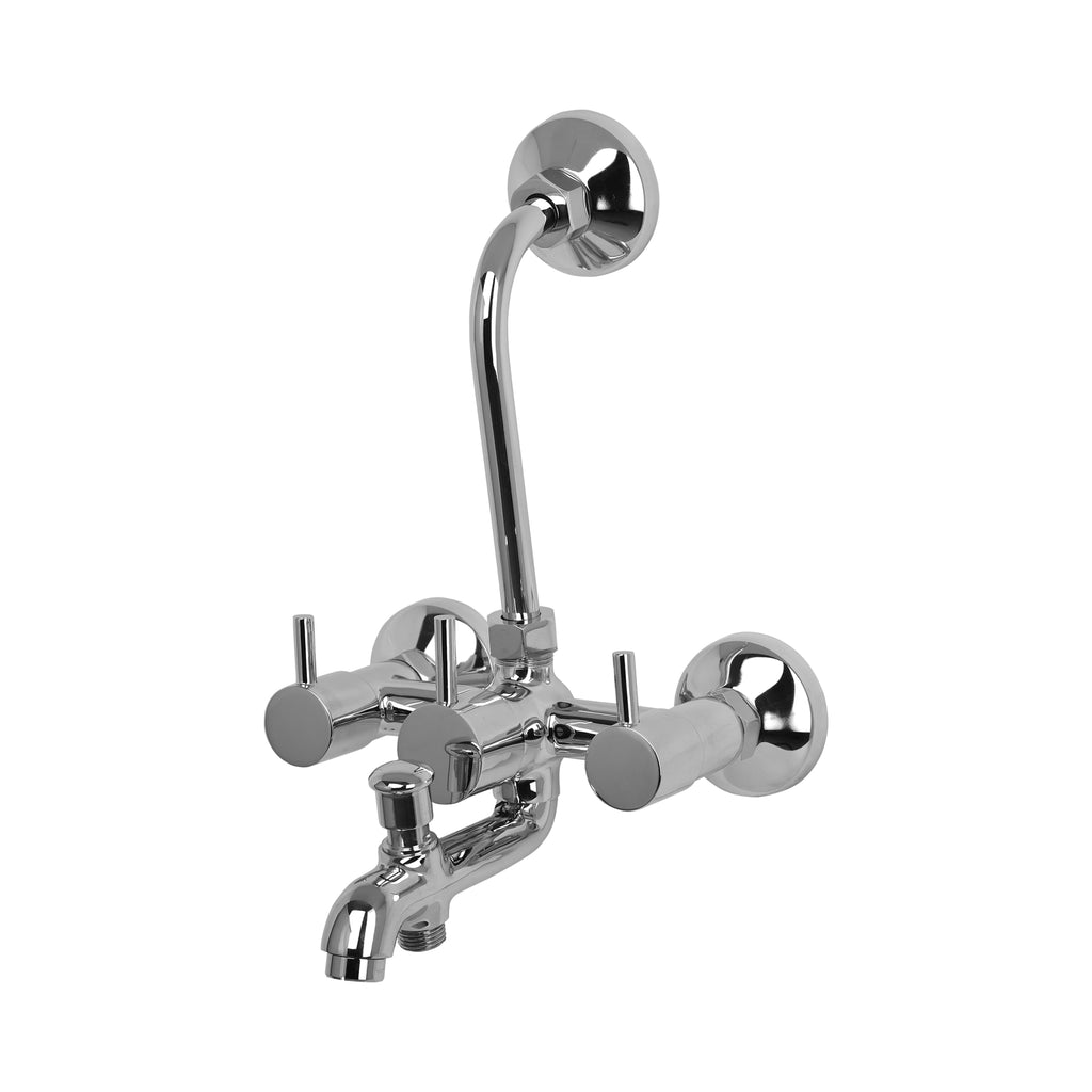Asiatique 3 in 1 Wall Mixer With Pro. For Tele. Shower & O/H Shower (MN-018), MOON Series Bathroom & Kitchen Faucets | Premium Modern Tap Collection
