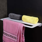 ASIATIQUE Semi Ceramic Towel Shelf NX-504 | Wall Mounted Bathroom Towel Shelf Rack | Modern Storage Shelf | 21.96 Inch
