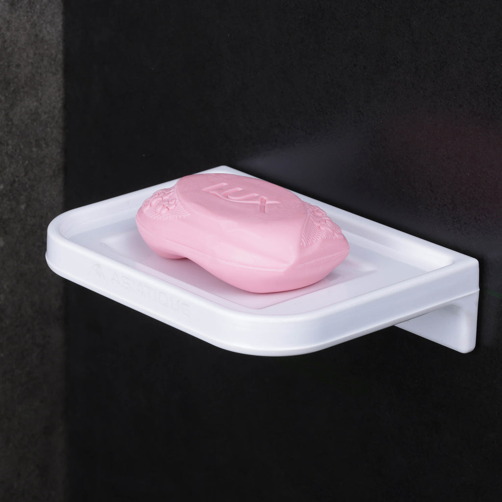 ASIATIQUE Semi Ceramic Soap Stand NX-501 | Wall Mounted Bathroom Soap Holder & Soap Dish | Modern Bathroom Accessory