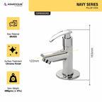Asiatique Pillar Cock (N-000), Navy Series Premium CP Bath Fittings & Faucets