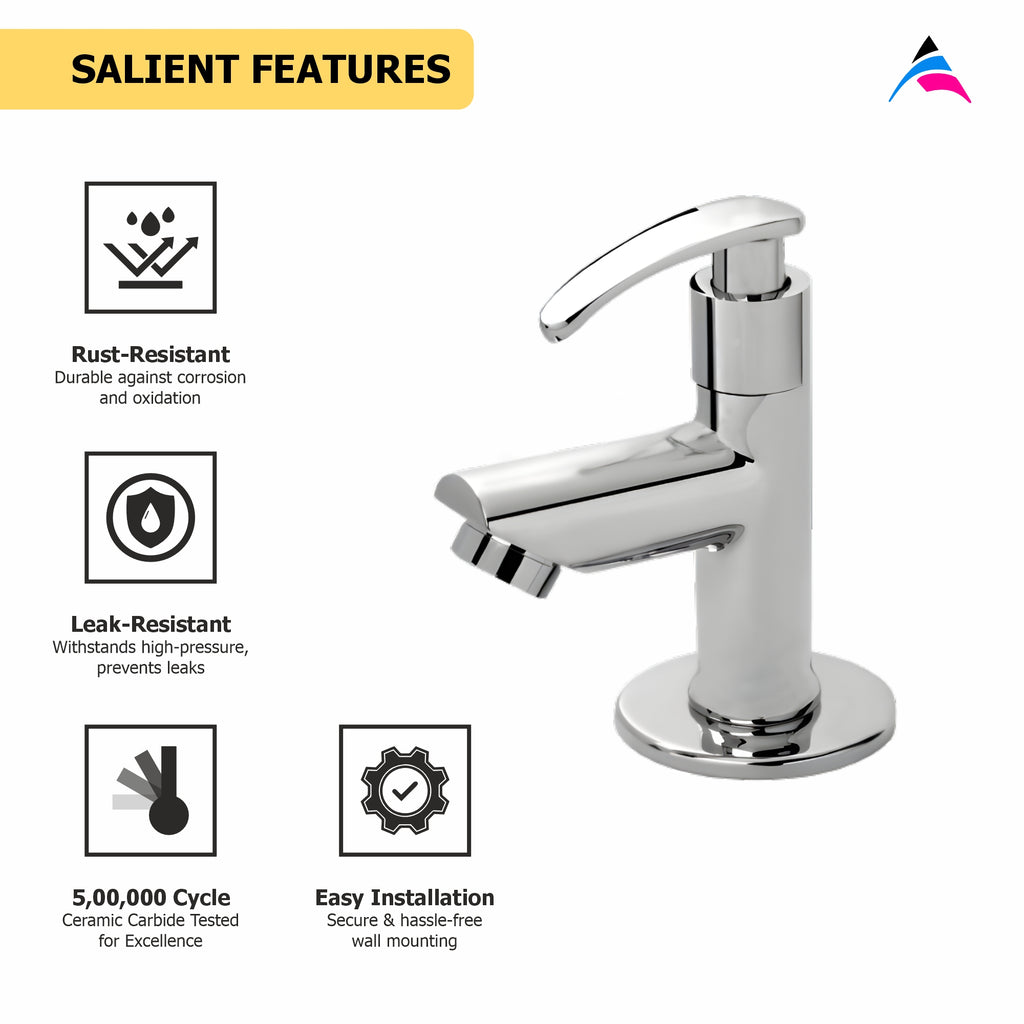 Asiatique Pillar Cock (N-000), Navy Series Premium CP Bath Fittings & Faucets