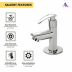 Asiatique Pillar Cock (N-000), Navy Series Premium CP Bath Fittings & Faucets