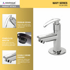 Asiatique Pillar Cock (N-000), Navy Series Premium CP Bath Fittings & Faucets