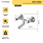 Asiatique Wall Mixer Non-Telephonic Wall Mounted (N-014), Navy Series Premium CP Bath Fittings & Faucets