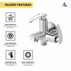 Asiatique 2 in 1 Bib Cock With Wall Flange (N-015), Navy Series Premium CP Bath Fittings & Faucets