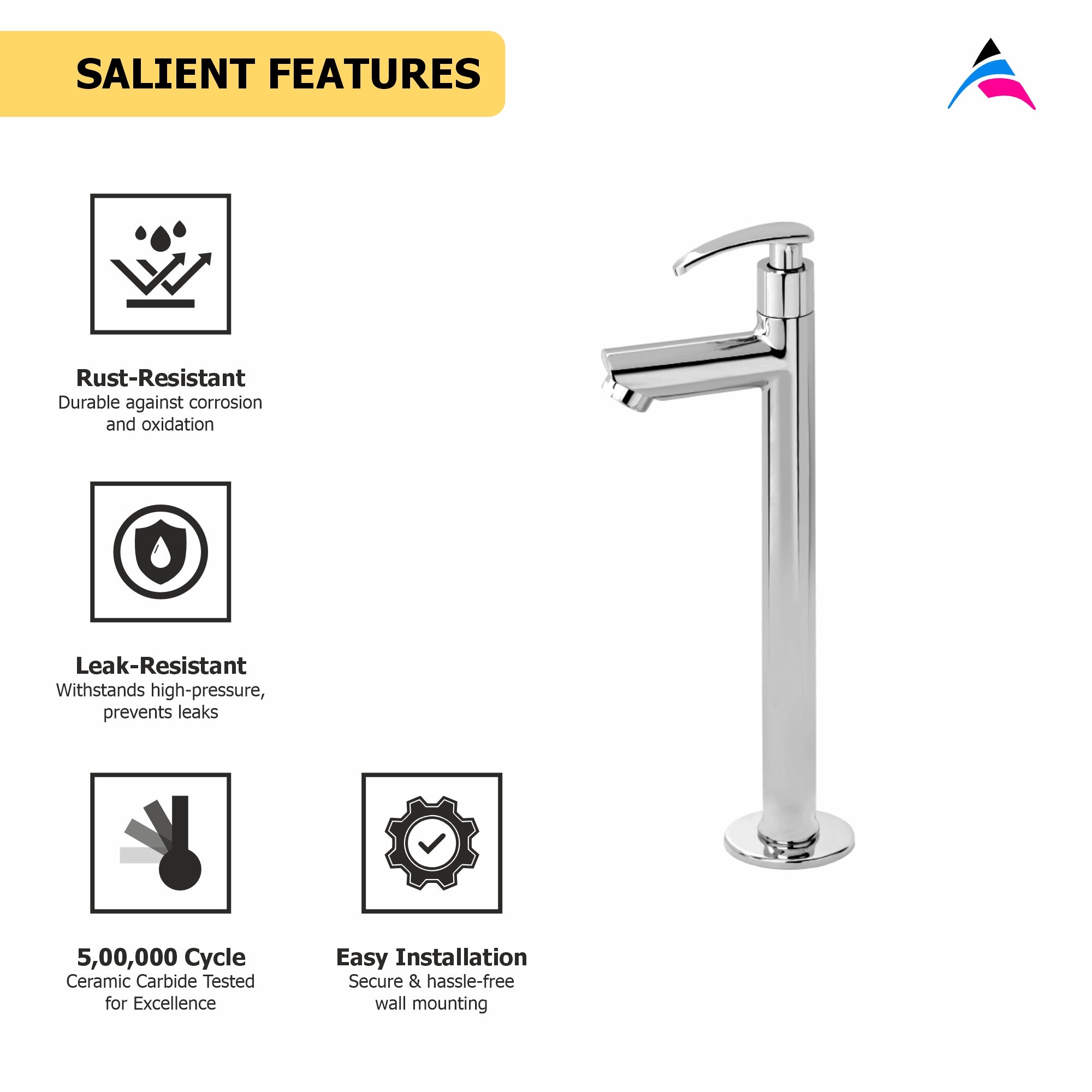 Asiatique Pillar Cock Extension Body (N-023), Navy Series Premium CP Bath Fittings & Faucets