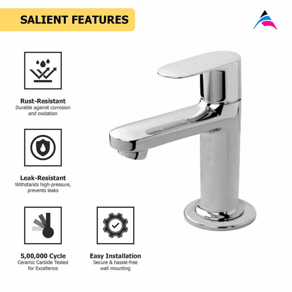 Asiatique Pillar Cock (O-000), Orient Series Premium Brass Bathroom & Kitchen Faucet Collection
