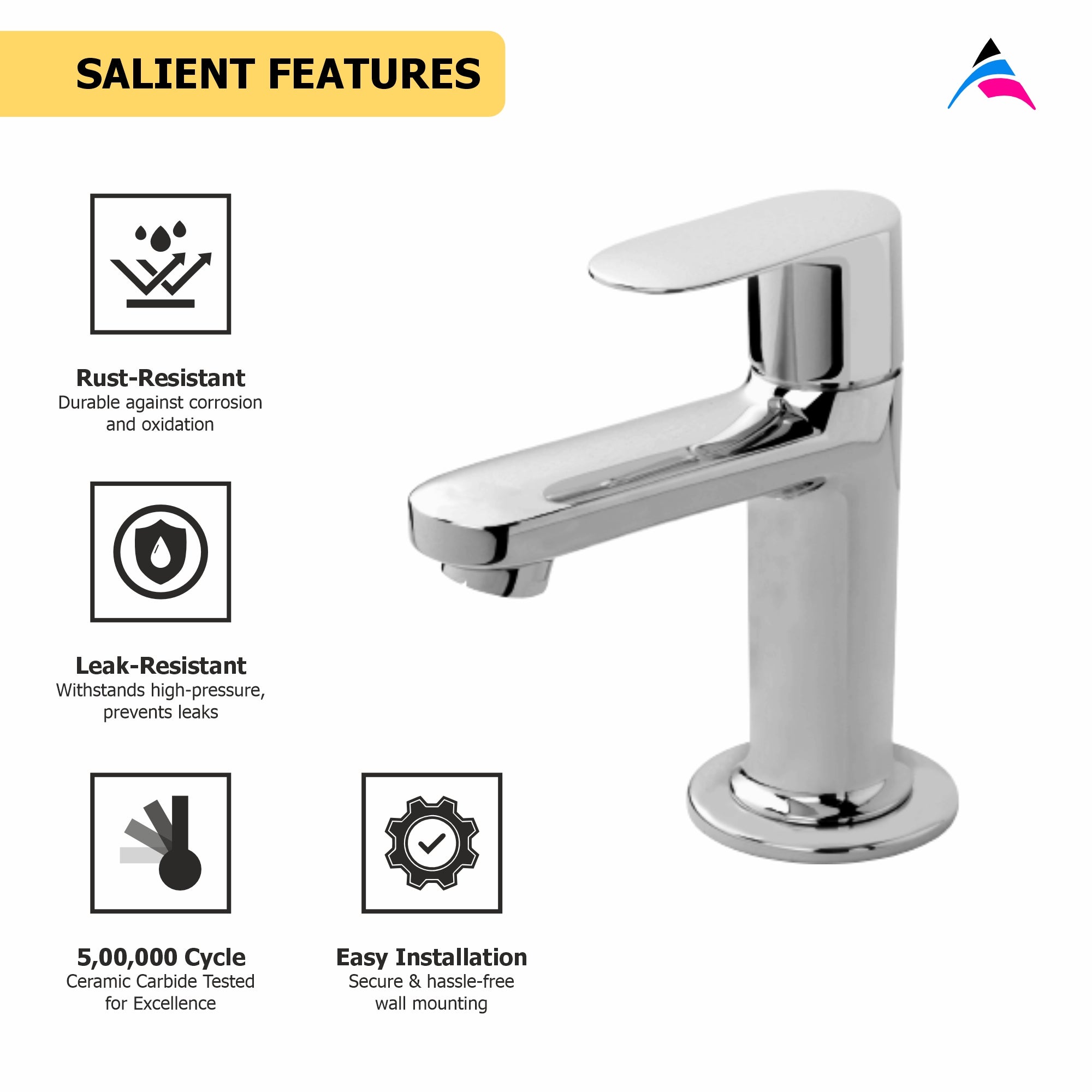 Asiatique Pillar Cock (O-000), Orient Series Premium Brass Bathroom & Kitchen Faucet Collection