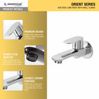 Asiatique Bib Cock Long Body With Wall Flange (O-004), Orient Series Premium Brass Bathroom & Kitchen Faucet Collection
