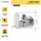 Asiatique Angle Cock With Wall Flange (O-005), Orient Series Premium Brass Bathroom & Kitchen Faucet Collection
