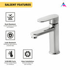 Asiatique S/L Basin Mixer With Braided Hoses (O-009), Orient Series Premium Brass Bathroom & Kitchen Faucet Collection