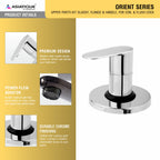 Asiatique Upper Parts Kit Glassy, Flange & Handle, for Con. & Flush Cock (O-021U), Orient Series Premium Brass Bathroom & Kitchen Faucet Collection
