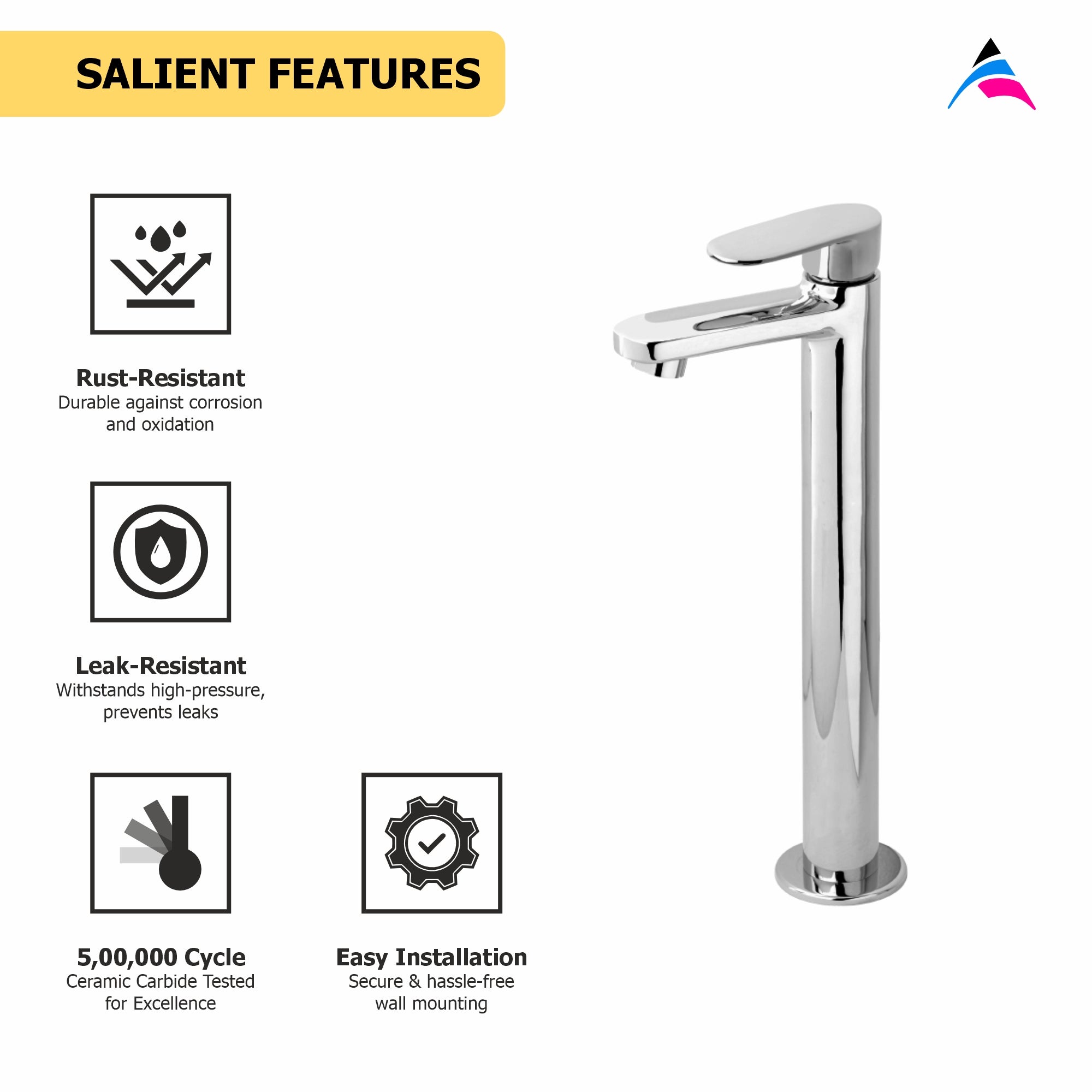 Asiatique Pillar Cock With Extension Body (O-023), Orient Series Premium Brass Bathroom & Kitchen Faucet Collection
