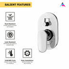 Asiatique S/L Div. Upper Parts Handle, Button & Plate (O-024), Orient Series Premium Brass Bathroom & Kitchen Faucet Collection
