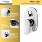 Asiatique S/L Div. Upper Parts Handle, Button & Plate (O-024), Orient Series Premium Brass Bathroom & Kitchen Faucet Collection