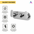 Asiatique Con. Wall Mixer Upper Part (O-029U), Orient Series Premium Brass Bathroom & Kitchen Faucet Collection