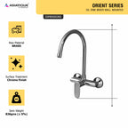 Asiatique S/L Sink Mixer Wall Mounted (O-031), Orient Series Premium Brass Bathroom & Kitchen Faucet Collection