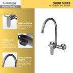 Asiatique S/L Sink Mixer Wall Mounted (O-031), Orient Series Premium Brass Bathroom & Kitchen Faucet Collection