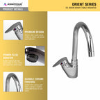Asiatique S/L Basin Mixer Table Mounted (O-032), Orient Series Premium Brass Bathroom & Kitchen Faucet Collection
