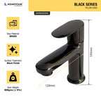 Asiatique Pillar Cock (OB-000) | Black Series Premium Brass Bathroom Faucets & CP Fittings | Matte Black Designer Collection