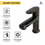 Asiatique Pillar Cock (OB-000) | Black Series Premium Brass Bathroom Faucets & CP Fittings | Matte Black Designer Collection