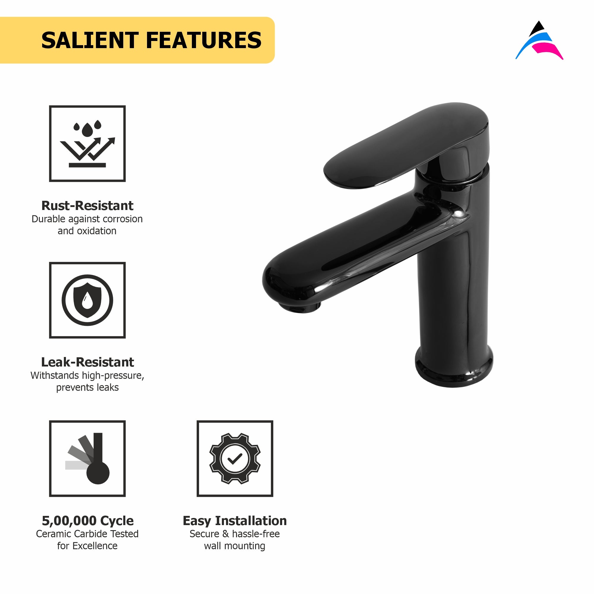 Asiatique S/L Basin Mixer With Braided Hoses (OB-009) | Black Series Premium Brass Bathroom Faucets & CP Fittings | Matte Black Designer Collection
