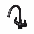 Asiatique C/H Basin Mixer with Swivel ‘J’ Spout | Orient Brush Black Series | OB-011 M