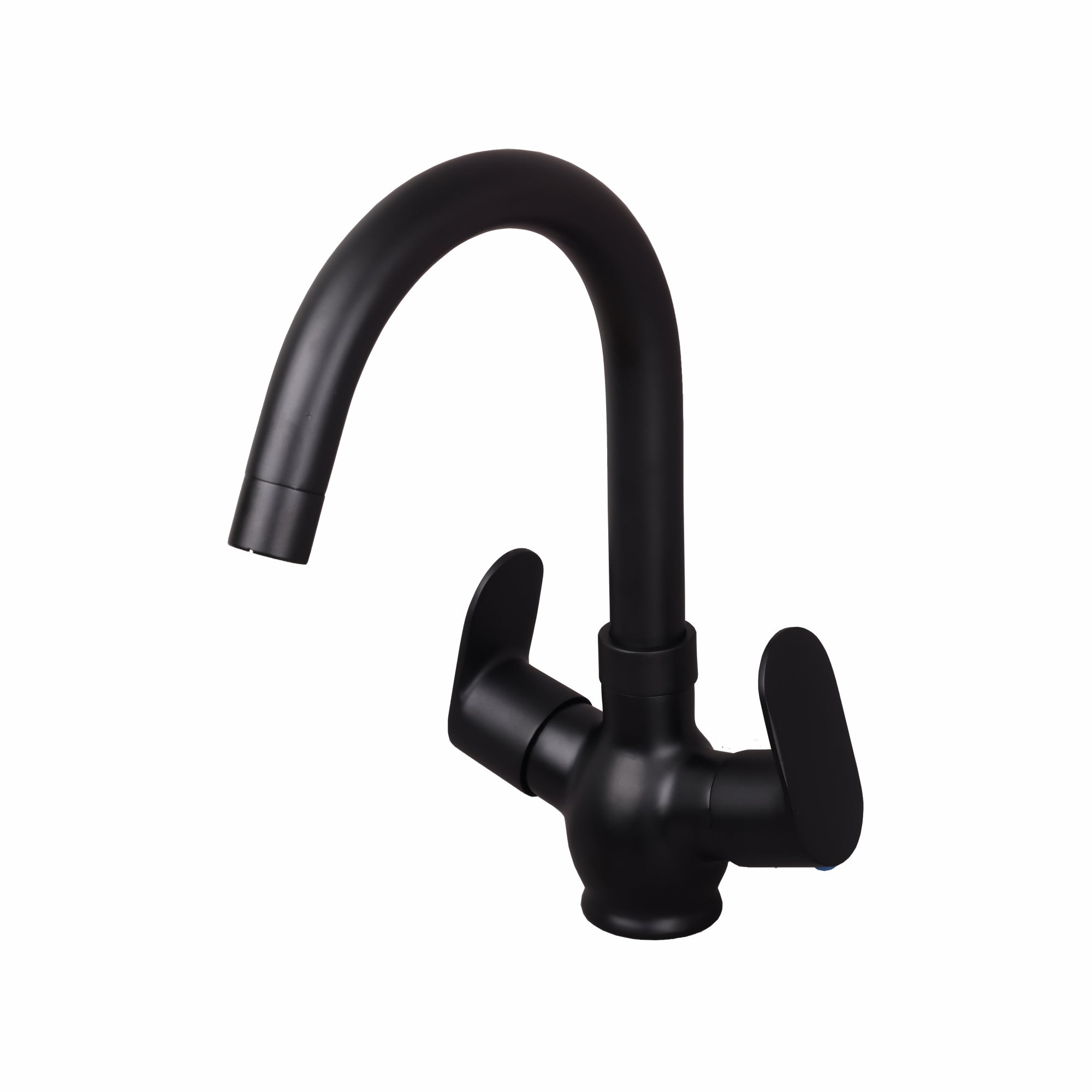 Asiatique C/H Basin Mixer with Swivel ‘J’ Spout | Orient Brush Black Series | OB-011 M