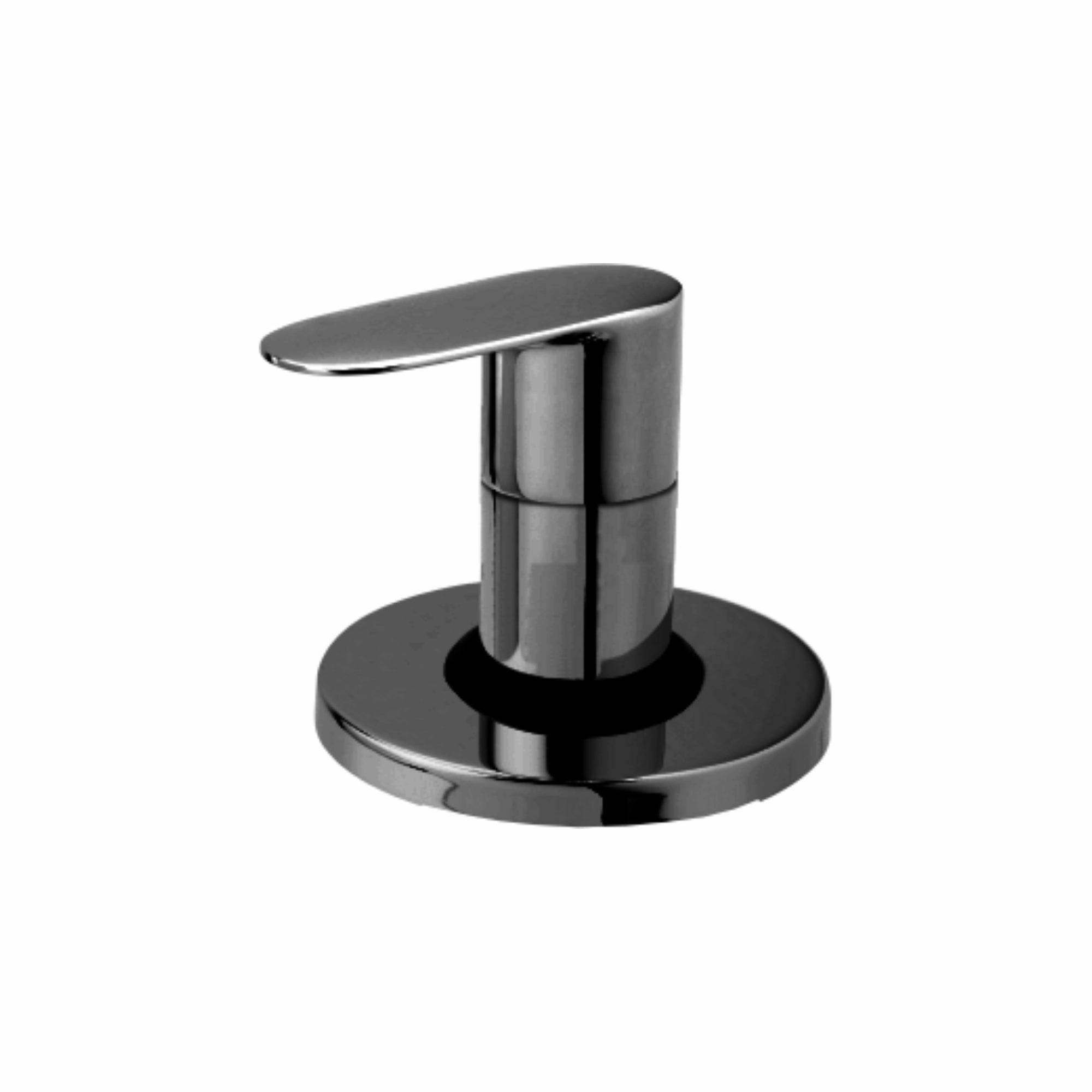Asiatique Upper Parts Kit Glassy, Flange & Handle for con. & Flush Cock (OB-021U) | Black Series Premium Brass Bathroom Faucets & CP Fittings | Matte Black Designer Collection