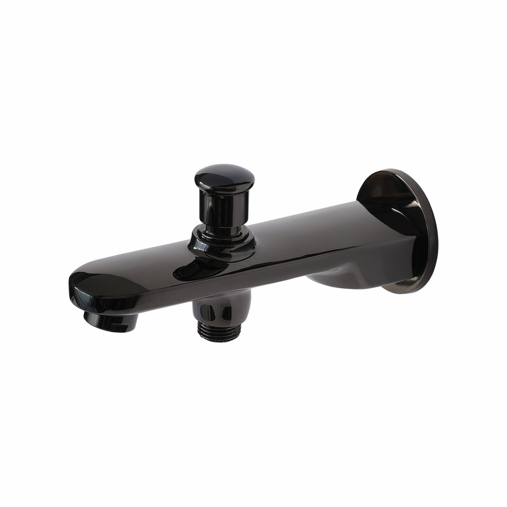 Asiatique S/L Div. Tipon Spout With Wall Flange (OB-026) | Black Series Premium Brass Bathroom Faucets & CP Fittings | Matte Black Designer Collection
