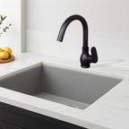 Asiatique Pillar Cock With Swivel ‘J’ Spout | Orient Brush Black Series | OB-002M